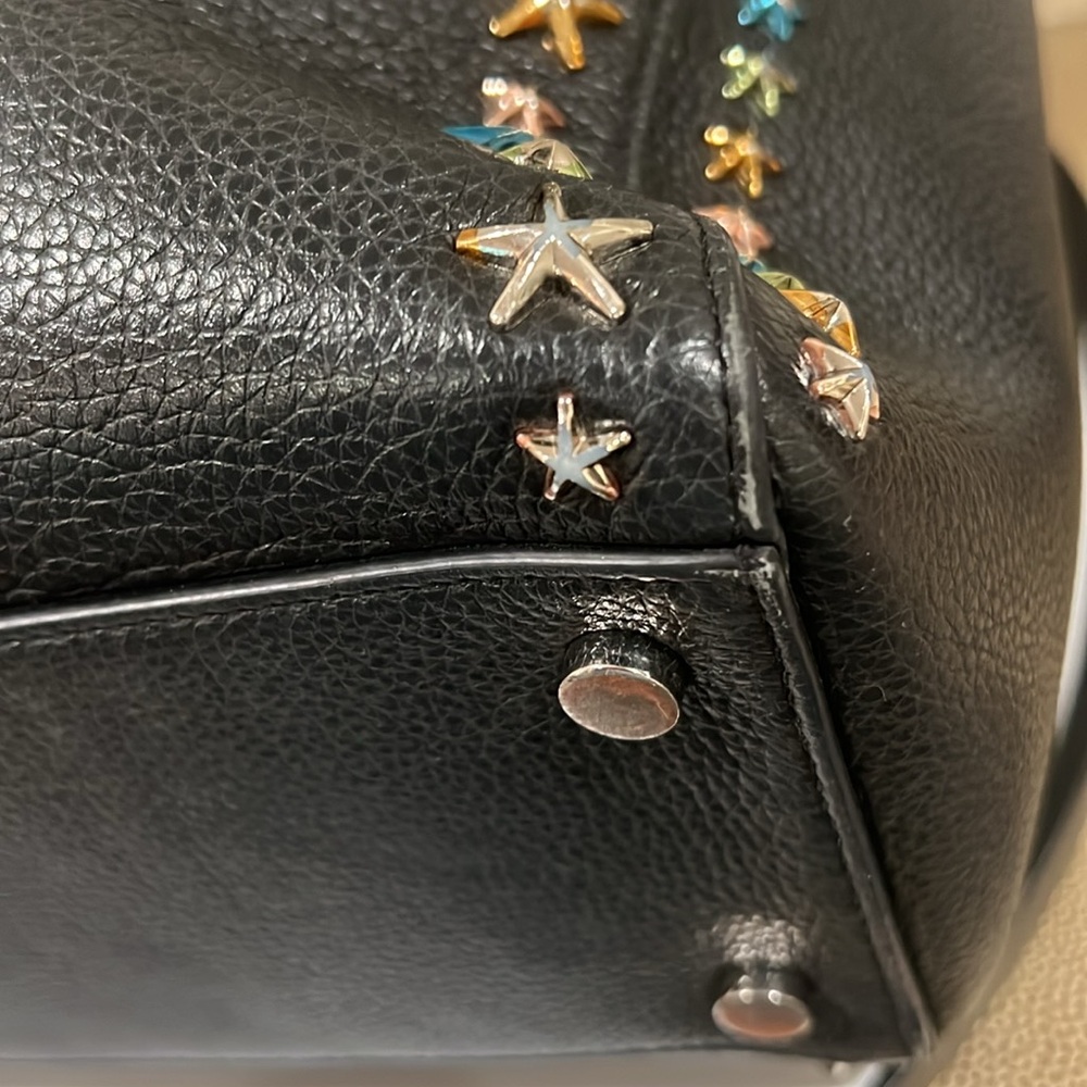 Jimmy Choo Navy Blue Leather Star Tote Bag - Picture 12 of 15